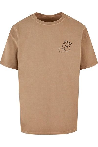 Merchcode Herren Cherry Acid Washed Oversize Tee
