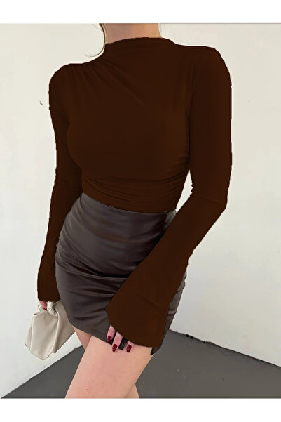 peelter Γυναικεία μπλούζα με ισπανικό μανίκι με κορδόνι στη μέση και το λαιμό