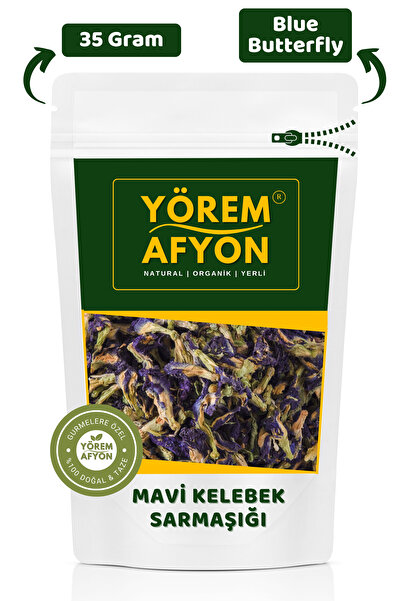 Gülçehre Yörem Afyon Organik Mavi Kelebek Sarmaşığı, Tea Butterfly Pea { Clit...