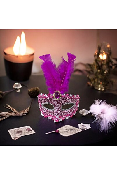 Niyet DANTELLİ TÜYLÜ MASKE- PARTİ MASKESİ- MASKELİ BALO AKSESUAR- ORGANİZASYO...