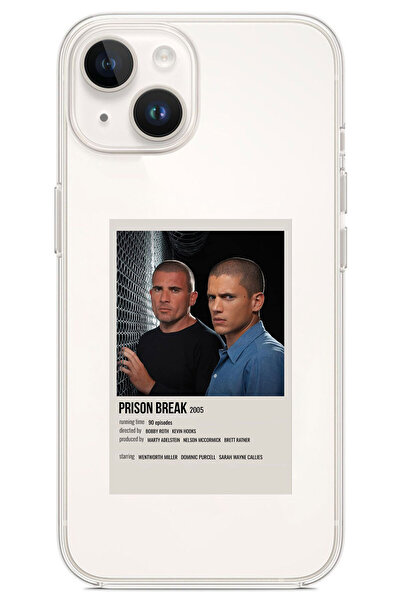 TechTree iPhone 13 Uyumlu Prison Break Tasarımlı Şeffaf Silikon Kılıf
