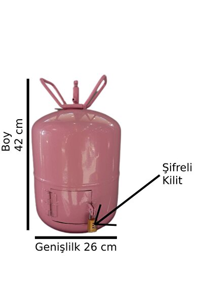 X-Perk Kilitli Tekrar Açılabilir Dekoratif Metal Tüp Kumbara Şifreli Kilitli Boy 42 Cm En 26 Cm