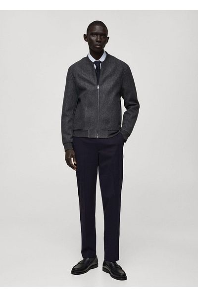 MANGO Man Slim Fit Cotton Trousers