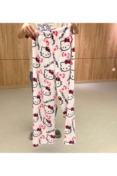 Gofeel hello kitty βελούδινο oversize φούτερ