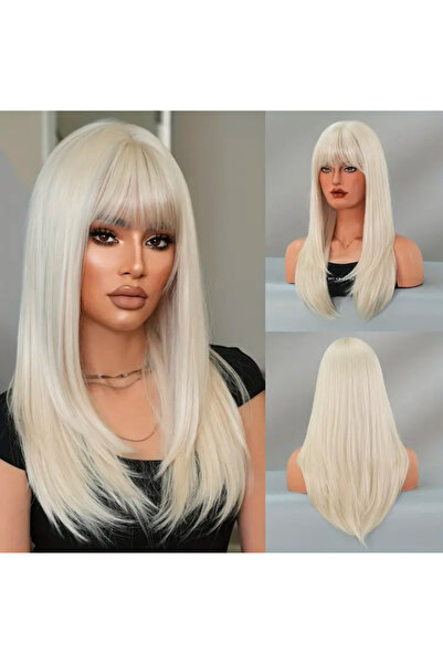 favorim peruk Soğuk sarı ortaboy perçemli vip peruk