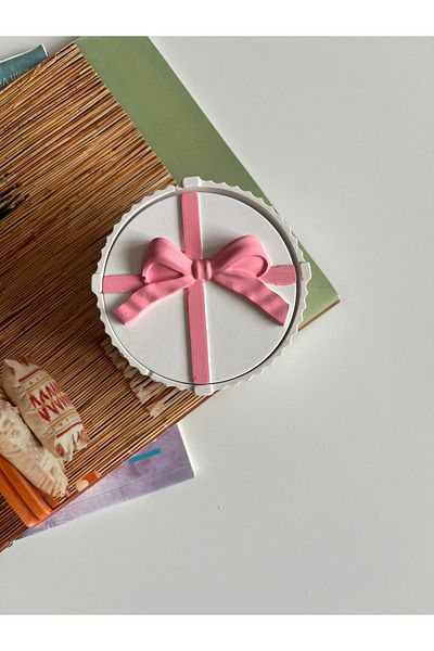 Louve Store Decorative Pink Bow Detailed Mini Box with Lid, Jewelry Organizer, Jewelry Box