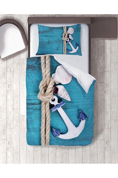 hediyechy Δώρο Παπλωματοθήκη Αγκύρωση θαλάσσης με τύπωμα Σετ Παπλωματοθήκη γι...