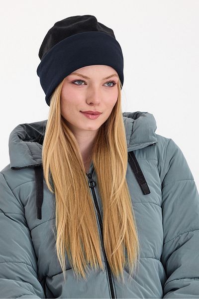 Butikgiz Hünkar Sytle, Double Color Double Layer Foldable Soft Women's Beanie