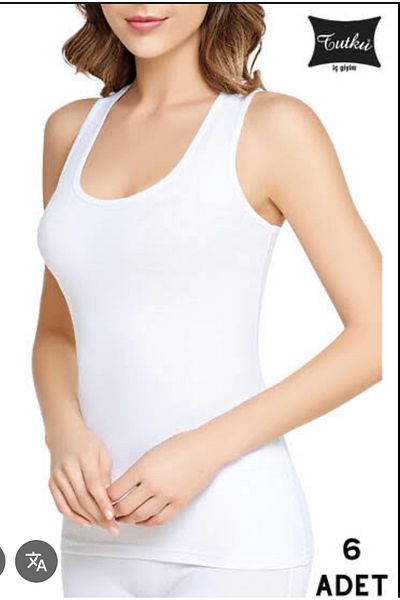 Tutku 6-Piece Large Strap Undershirt Set