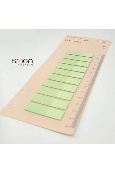 sibga tasarım Light Green Transparent Postit - Bookmark Sticker Note Paper