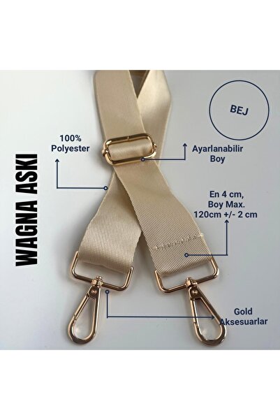 Wagna Beige Bag Hanger with Gold Detail