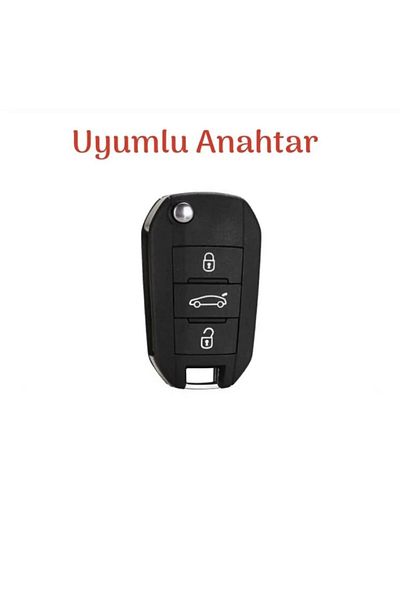 GMA KEYS White Silver Peugeot 301-308 Citroen C3 C4 Opel Combo Nano Key Case Cover