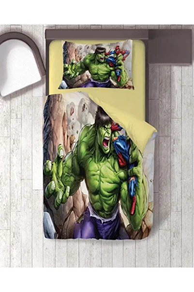hediyechy Spiderman Printed Single Gift Duvet Cover Set - Without Sheets
