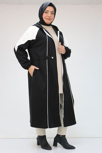 Eslina 43046 Capac Osyho cu mâneci raglan cu țevi de prindere de mărime mare - negru