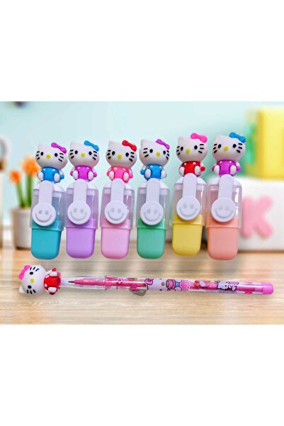 izmir yazici servis HELLO KITTY 6 lı Çantalı Fosforlu Kalem Seti Yumurtlayan ...