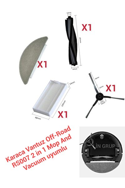 LİN GRUP Set de piese de schimb compatibile Karaca Vantuz Off-Road RS007 2 în 1 pentru mop și aspirator