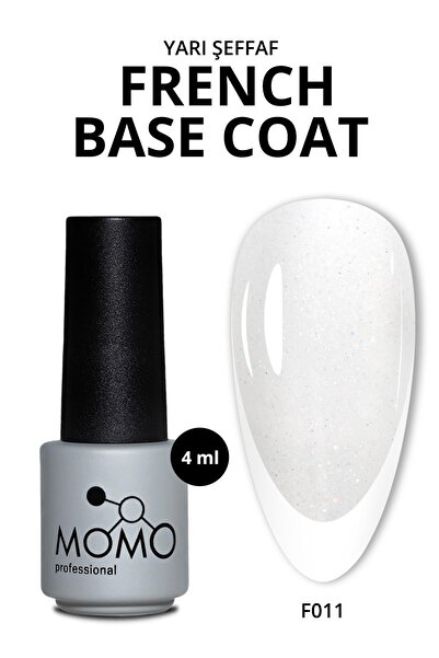 MOMO professional Kalıcı Oje French F011, Işıltılı Rakı Beyazı, 4 ml