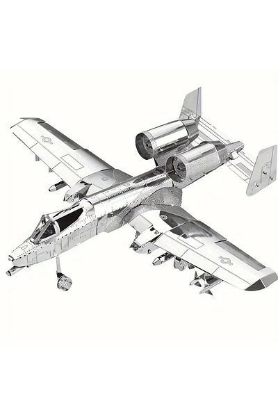 DIY 3D Metal Puzzle Puzzle A-10 Thunderbold Fighter Jet 66 Pieces over 14 Years Old Heelik Model