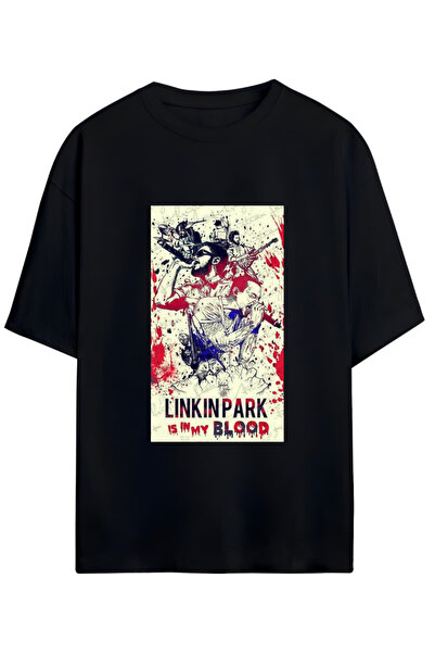 MAGORS LINKIN PARK JE U MOJOJ KRVI UNISEX Oversize kroj Pamuk LU Pamučni džer...
