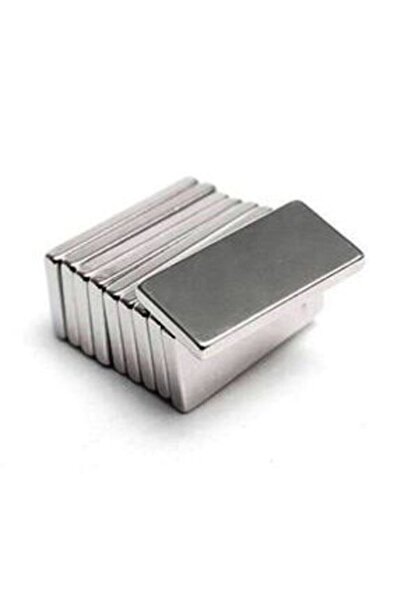 Dünya Magnet 10 Adet - Köşeli Neodyum Mıknatıs, Süper Güçlü Magnet, 20x10x3 Mm, N35 Kalite