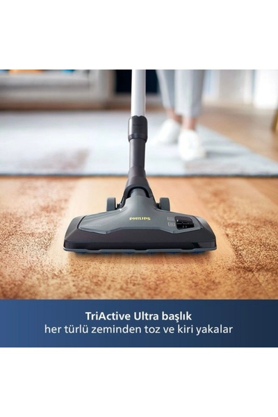 Philips Hepa Alerjik Filtreli, Turbo Başlıklı, Üstün Çekim Gücüne Sahip Premi...