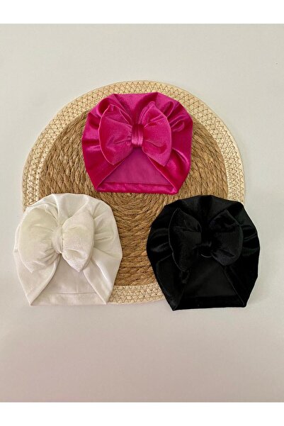 GÜNEŞ KİDS Fiyonklu Çift Katlı Bebek Bone