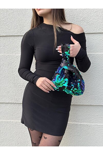 MER HOME Χέρι με παγιέτες, μακιγιάζ, βραδινή τσάντα, βραδινό φόρεμα Mini Sadd...