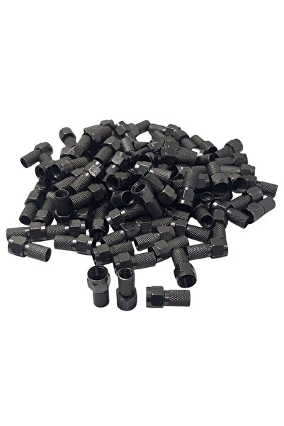 Rose RG6-U6 Black Contalı Geniş F Konnektör A Kalite 100Adet - Kutulu