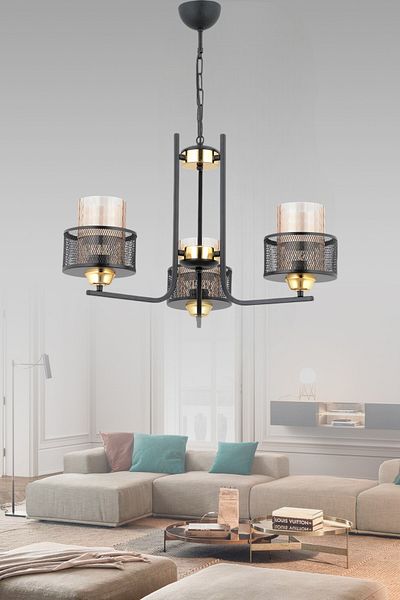 ESSLİGHT Destan 3-Piece Pendant Lamp Chandelier Living Room Bedroom Kitchen Young Room Office