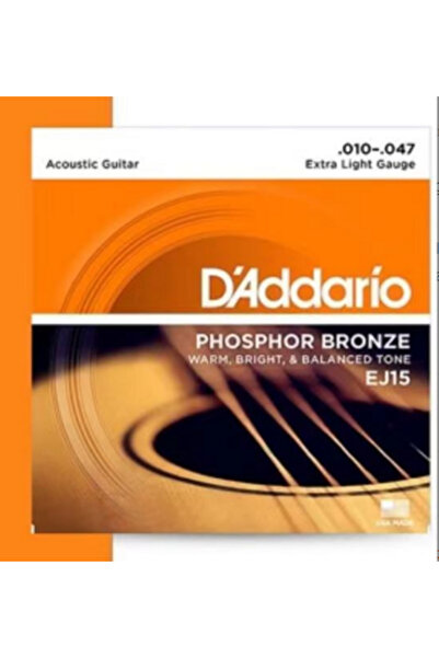 DKMÜZİK Akustik gitar teli EJ15 Phosphor Bronze Extra Light Gauge