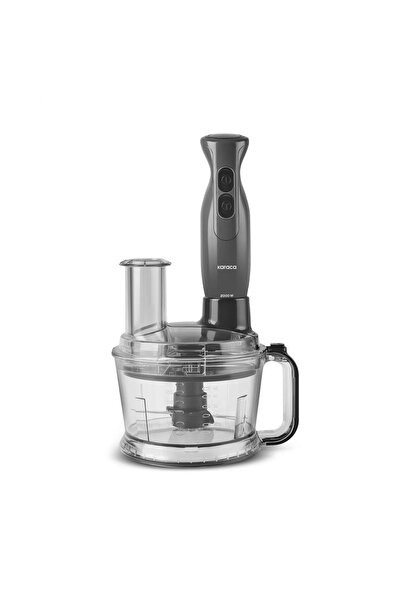 Karaca 6 in 1 Çok Amaçlı Mutfak Robotu , 2000W Turbolu Güçlü Motor, 1,5LT Geniş Hazne Gri