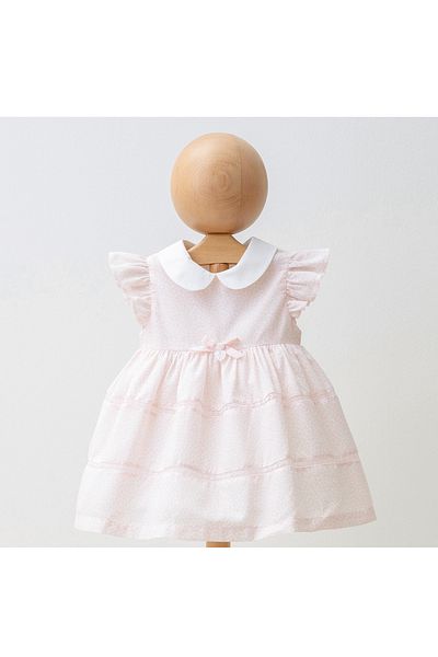 miomini Floral Printed Baby Neck Baby Girl Summer Dress