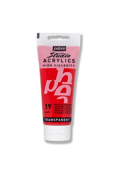 Pebeo Studio Akrilik Boya 100ml Transparent Vermilion