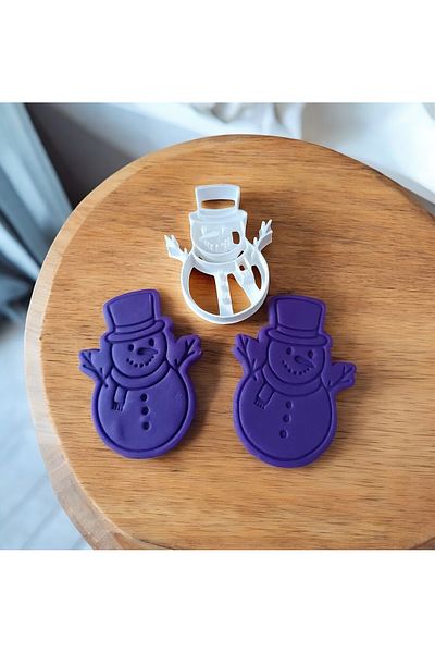 Beta Snowman Shaped Cookie Mold Dough Shaper