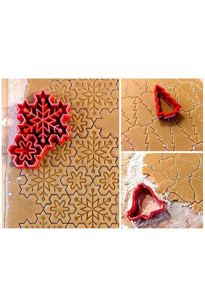 Beta Set of 6 New Year Cookie Mold Dough Shaper