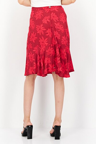 Tommy Hilfiger Women Floral Print Mini Skirt, Red