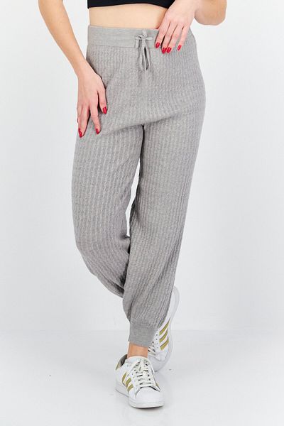 BB Dakota by Steve Madden Women Drawstring Textured Jogger Pants, Grey