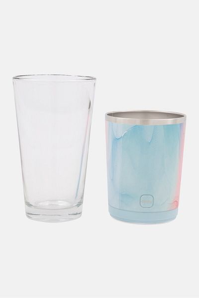 Asobu Vacuum Insulated Stainless Steel Beer Sleeve Glass 500ml, Blue