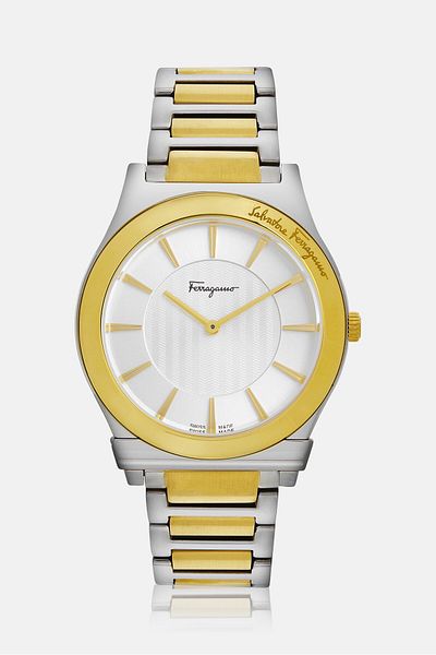 Salvatore Ferragamo Men SFPE00922 Slim Stainless Steel Watch 41mm, Gold
