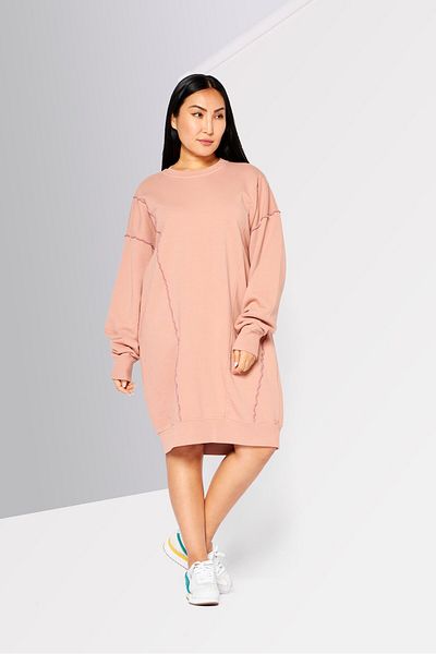 Diesel Women Plain Midi Sweater Dress, Coral