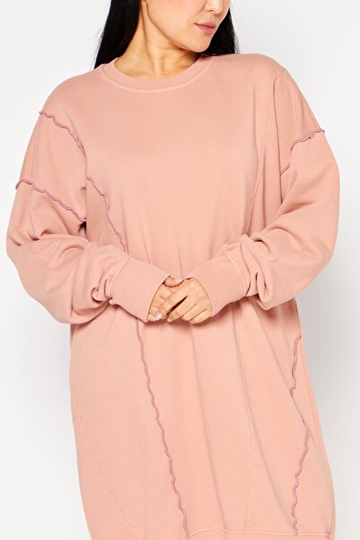 Diesel Women Plain Midi Sweater Dress, Coral