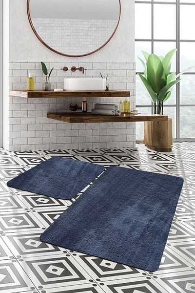 Sarar Senora 2-Piece Large Xl Size Post Plush Bathroom Set 120x80 80x50 Anthracite