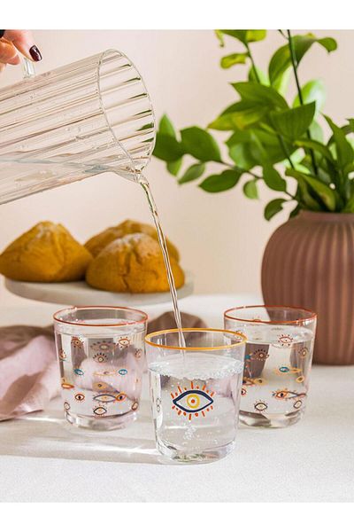 LC Waikiki Lcw Home Printed Glass Glass Set 3 Pieces 315 ml