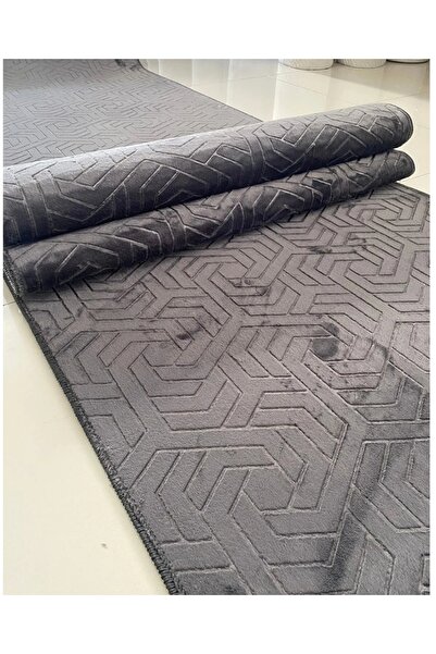 AKSU Antrasit Dinarsu Armoni Modern Kaymaz Taban Yolluk Ve Halı Yıkanabilir