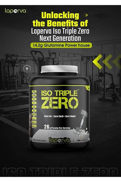Laperva ISO Triple Zero Next Generation Whey Protein Isolate Powder 2.27 KG Belgian Cookies and Crea