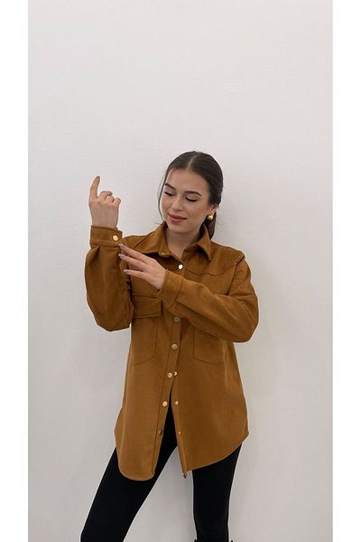 MODA Дълга велурена риза с копчета, за жени, марка Taba