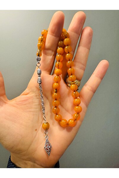 Tesbihas Atölyesi 9MM*9MM Tăietură sferică - Rozariu spiralat din chihlimbar,...