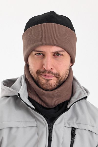 Butikgiz Hünkar Sytle, Double Color Double Layer Foldable Soft Men's Beanie Neck Collar Suit