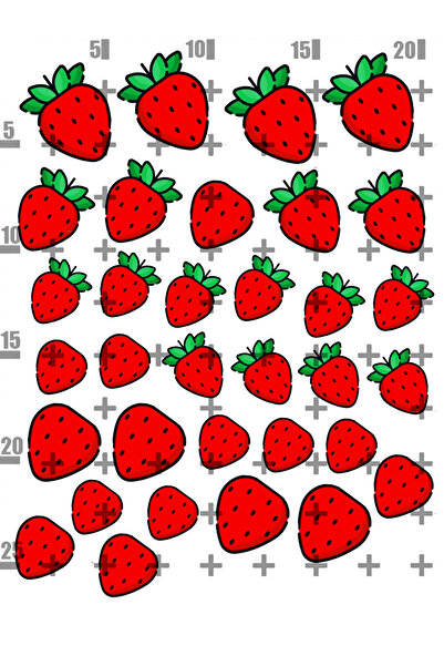 Lyroni Yenilebilir Şeker Kağıt Çilek Strawberry Temalı Pasta Süsleme