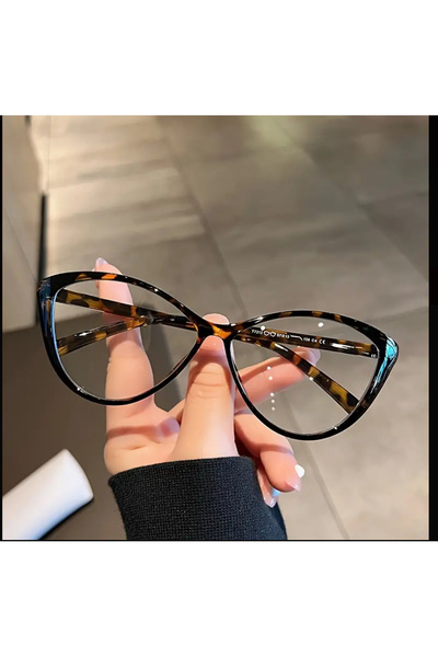 Zess store Y2K Oval Rimmed Leopard Glasses